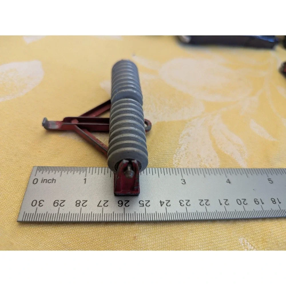 Vintage Hubley Kiddie Toy 50 Red Disc Harrow Farm Tractor Implement Die Cast‎